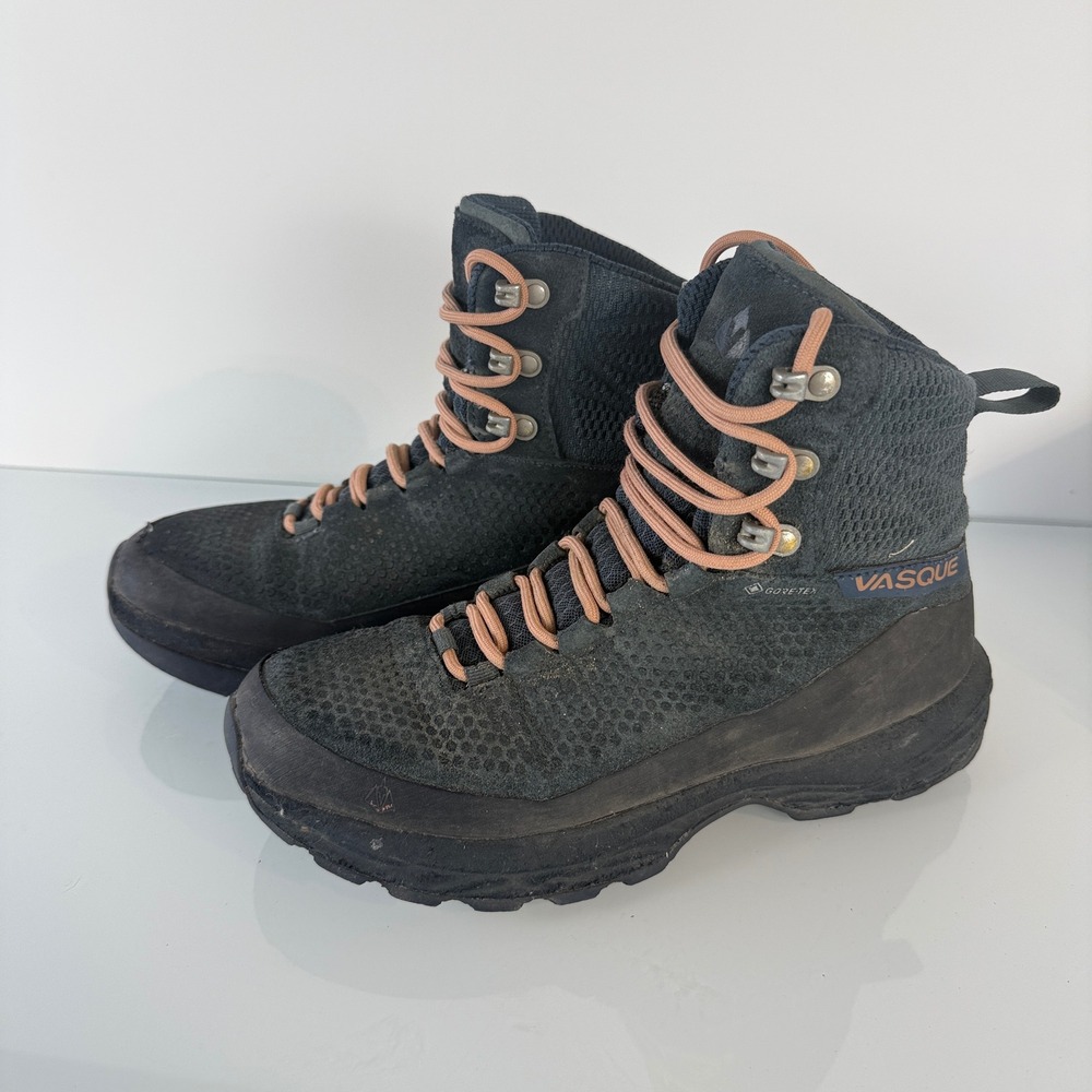 Vasque Torre AT GTX Hiking Boot Womens‎ 8 Blue Gray Waterproof Gore-Tex Vibram